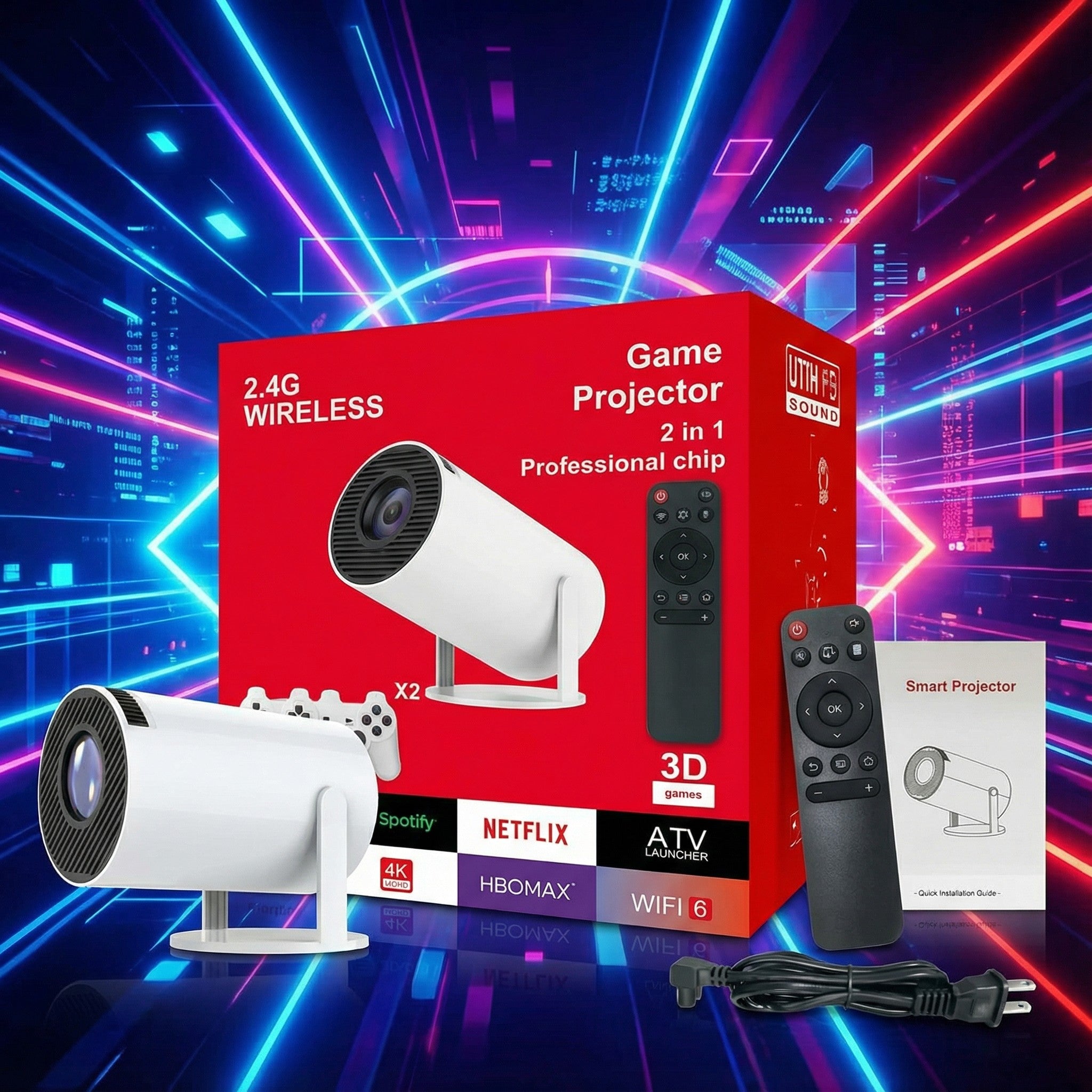 Proyector con juegos 2en1